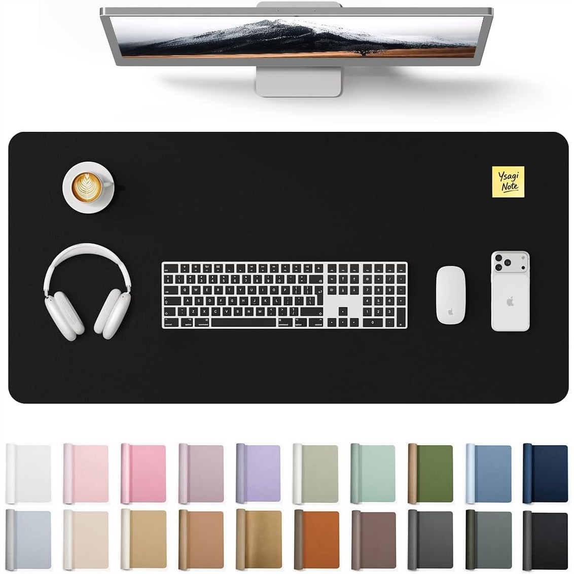 Leather Desk Pad - Protetor de Mesa Grande em Couro