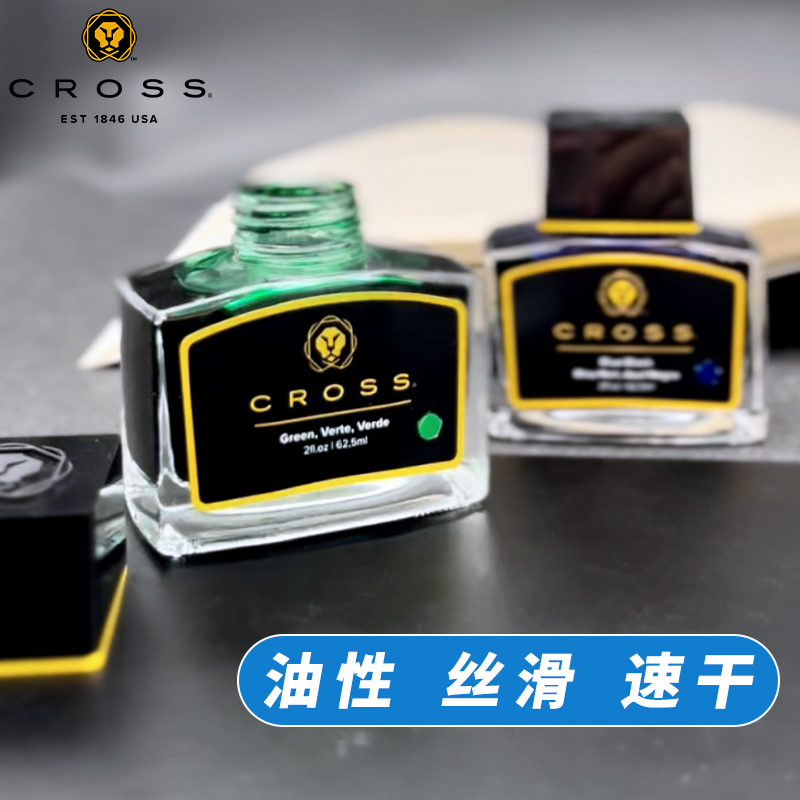 Fountain Pen Bottled Ink - Caneta tinteiro cruzada de tinta preta,