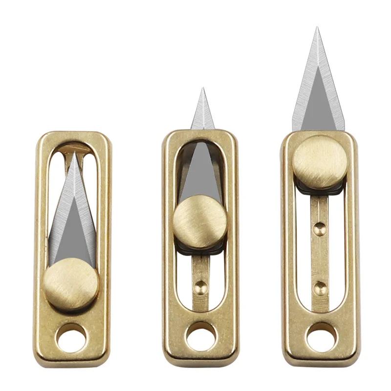 Letter Opener Brass - Mini Faca de Latão e Aço