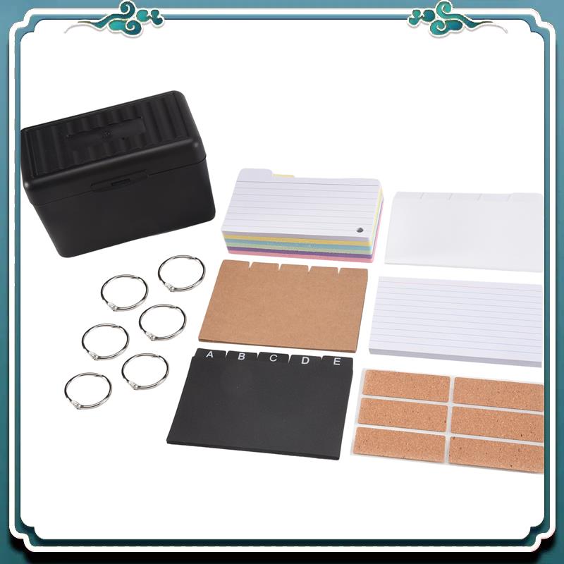 Card Index Box - Conjunto de porta-cartões, caixa de índice