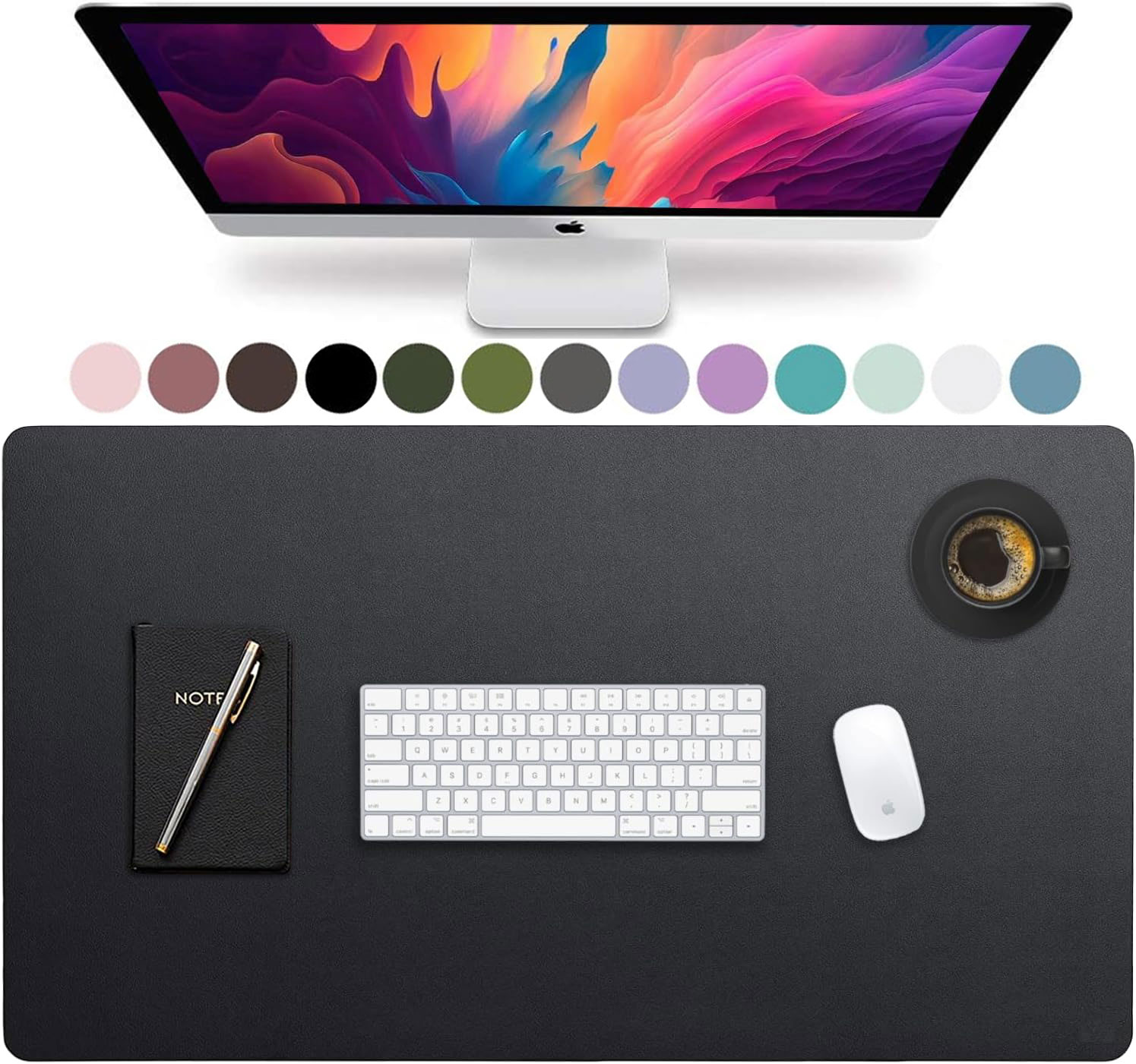 Leather Desk Pad - Tapete de Mesa Grande em Couro,