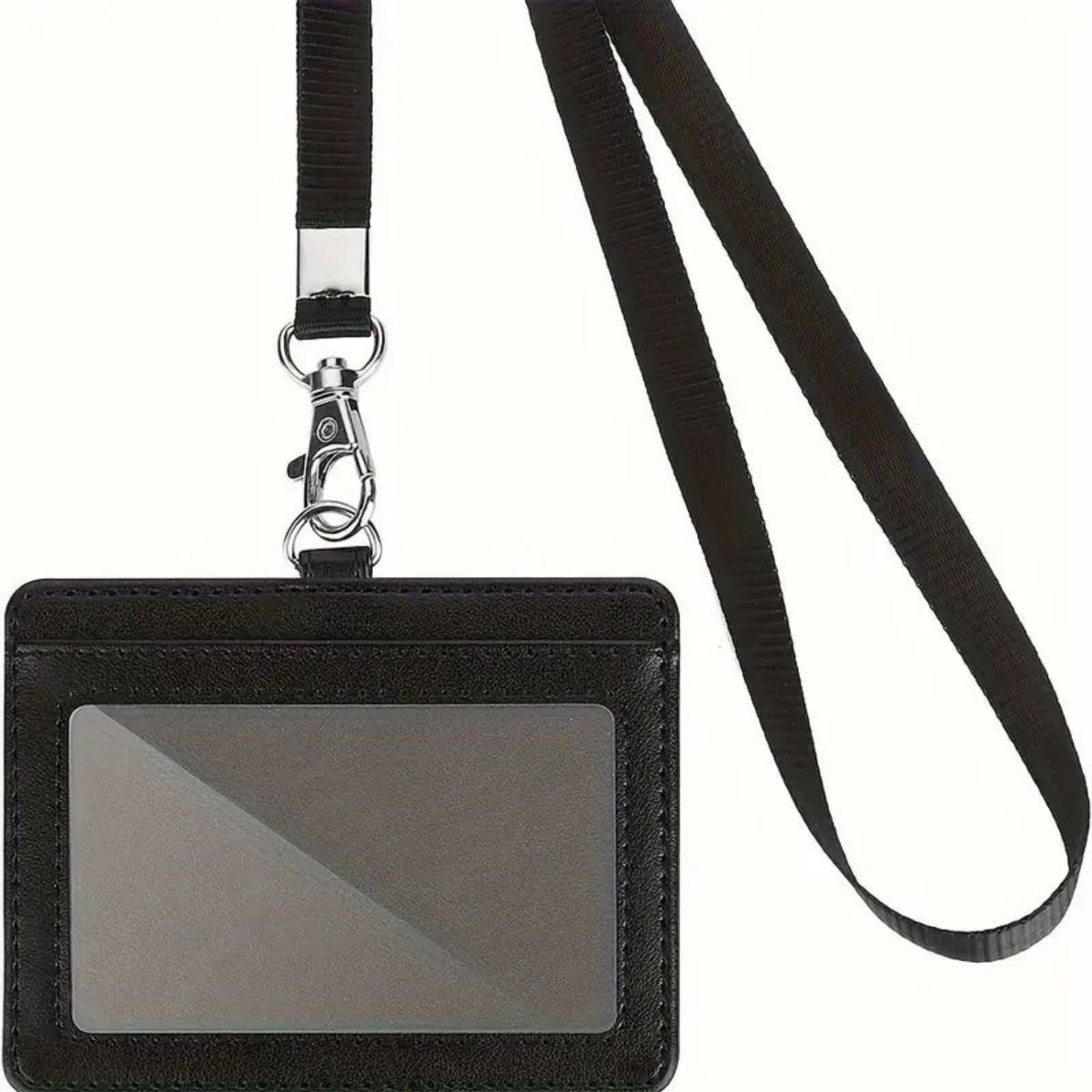 Index Card Holder - 1 peça porta-crachá horizontal com cordão