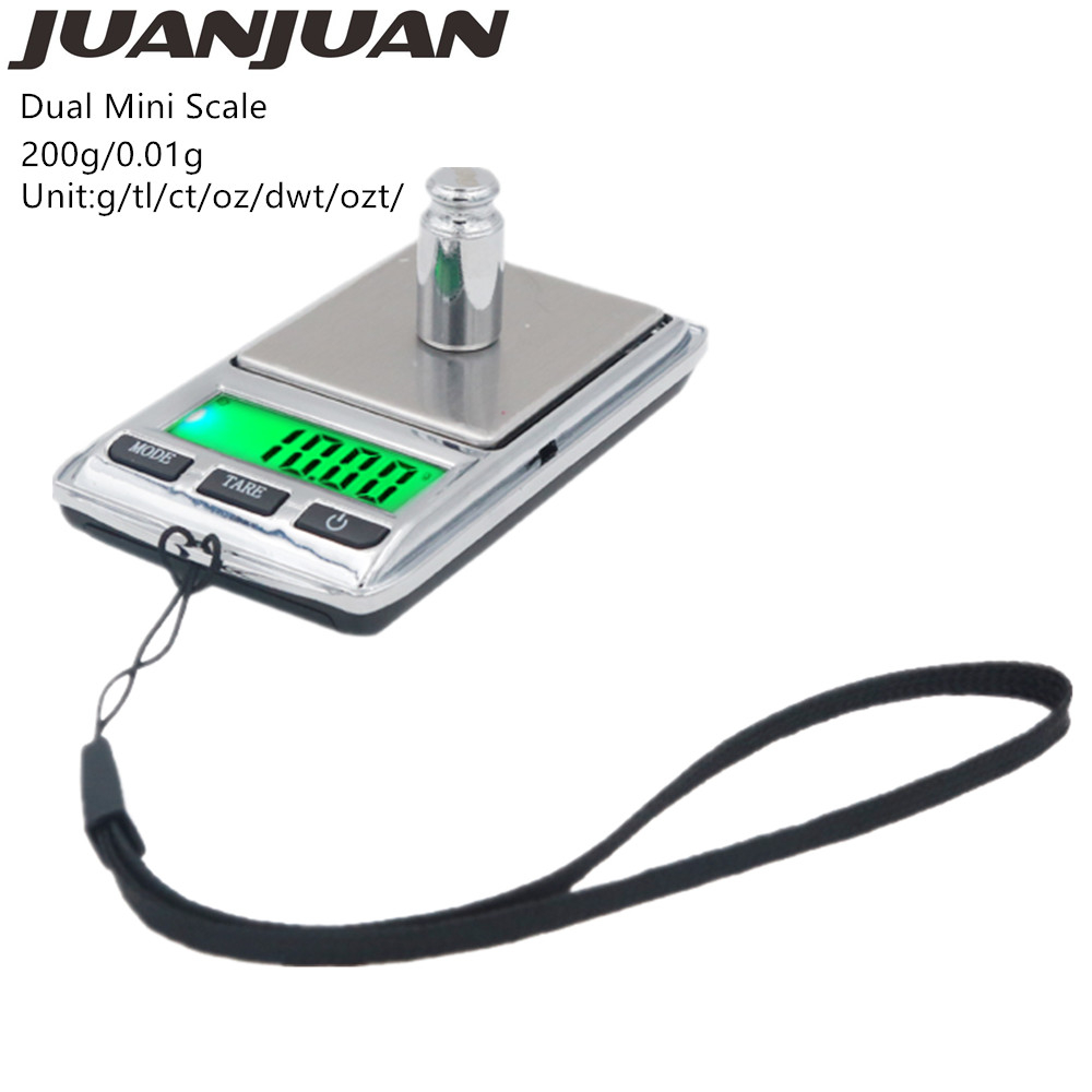 Tape Dispenser Weighted - 200g/0.01g mini escala digital dupla bolso
