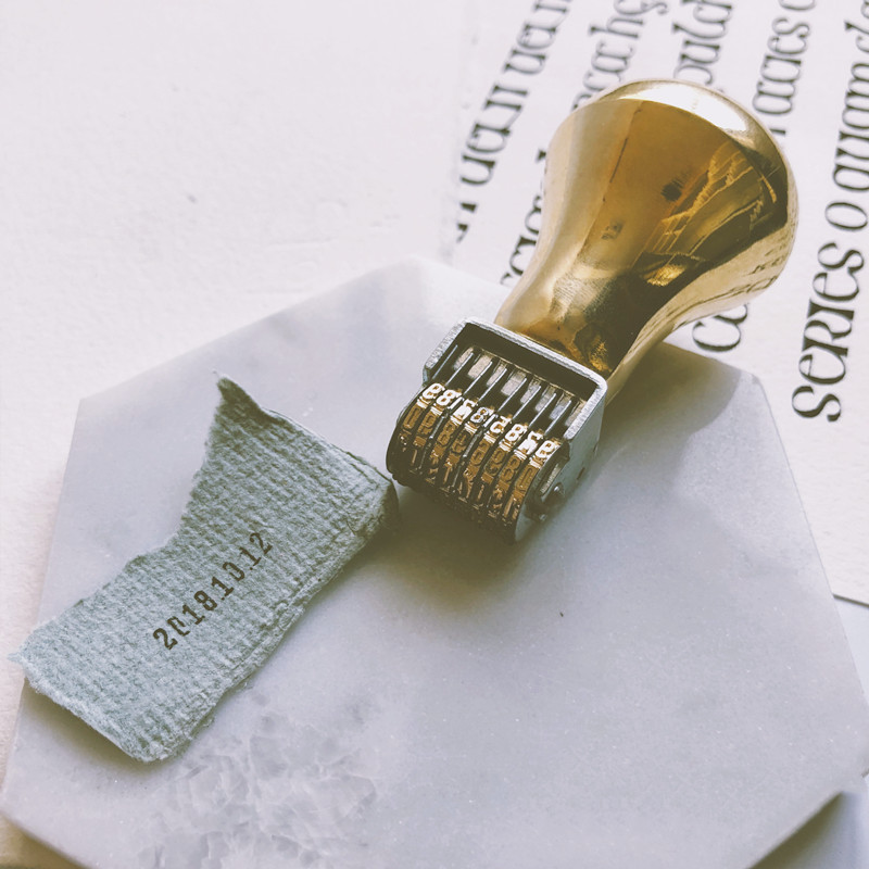 Rubber Date Stamp - Cobre e Metal Wax Seal Stamp,