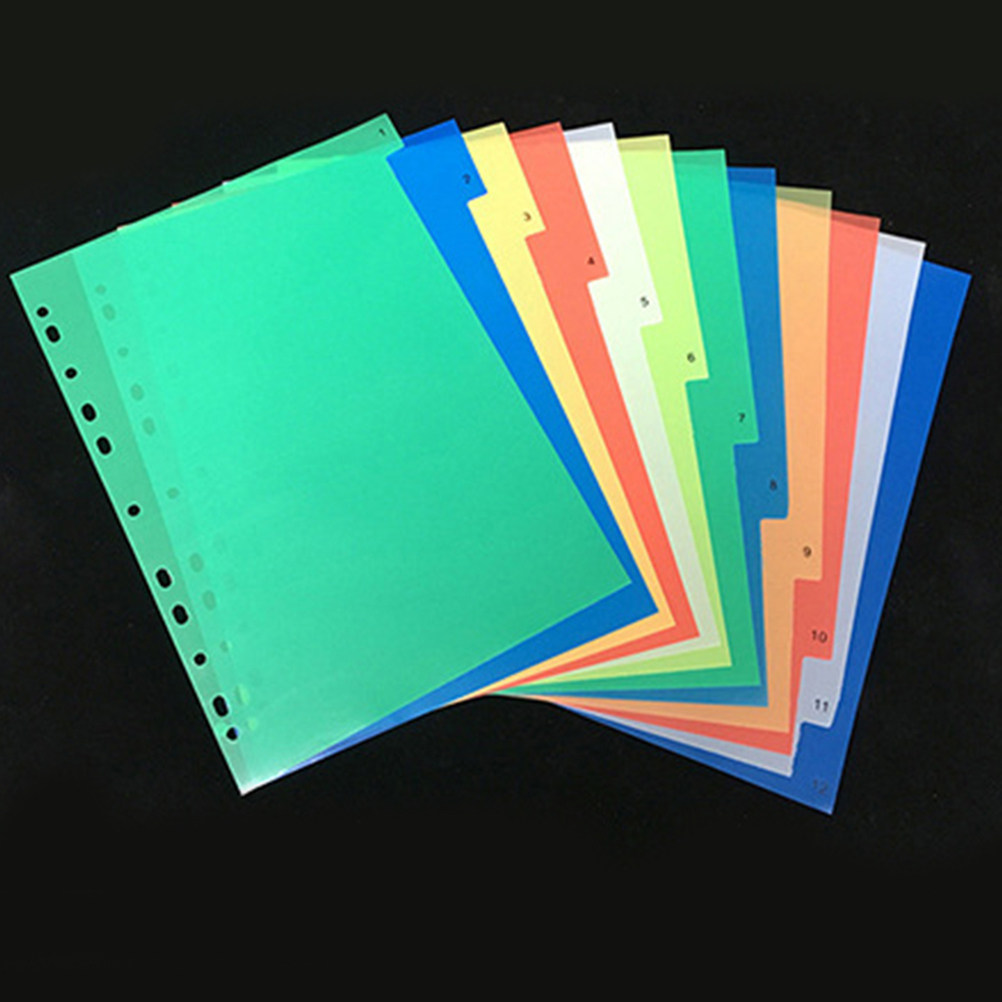 Tab Divider A4 - 40 Divisórias de Índice A4 Coloridas