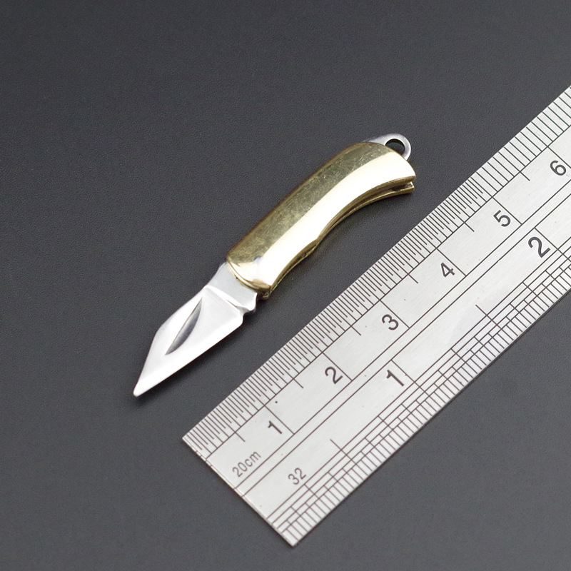 Letter Opener Brass - Bolso de bronze faca dobrável portátil
