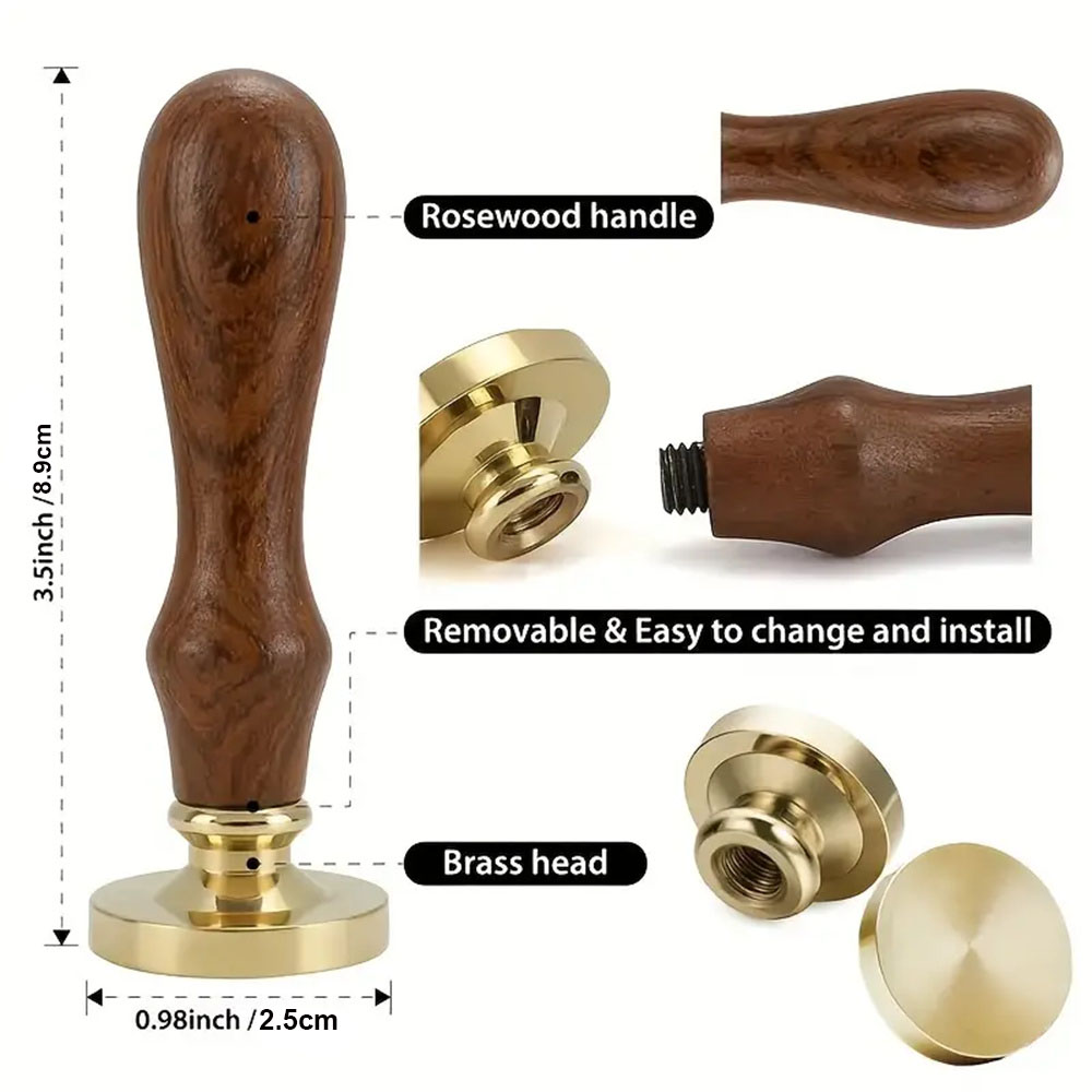Conjunto de selo de cera em br - Wax Seal Stamp Set avaliação e preço