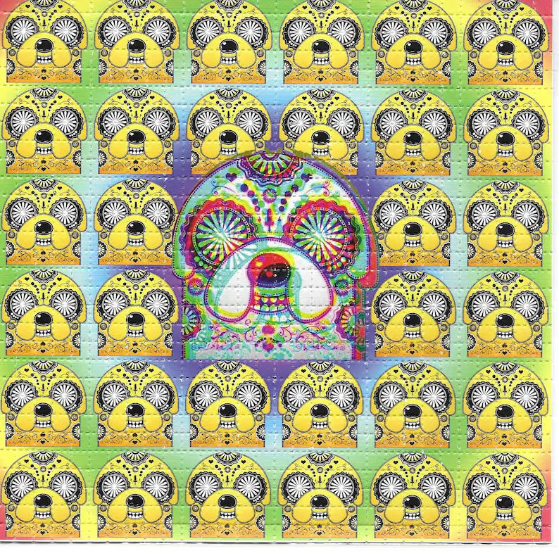 Tempo louco psicodélico lsd ác - Ink Blotter Paper avaliação e preço