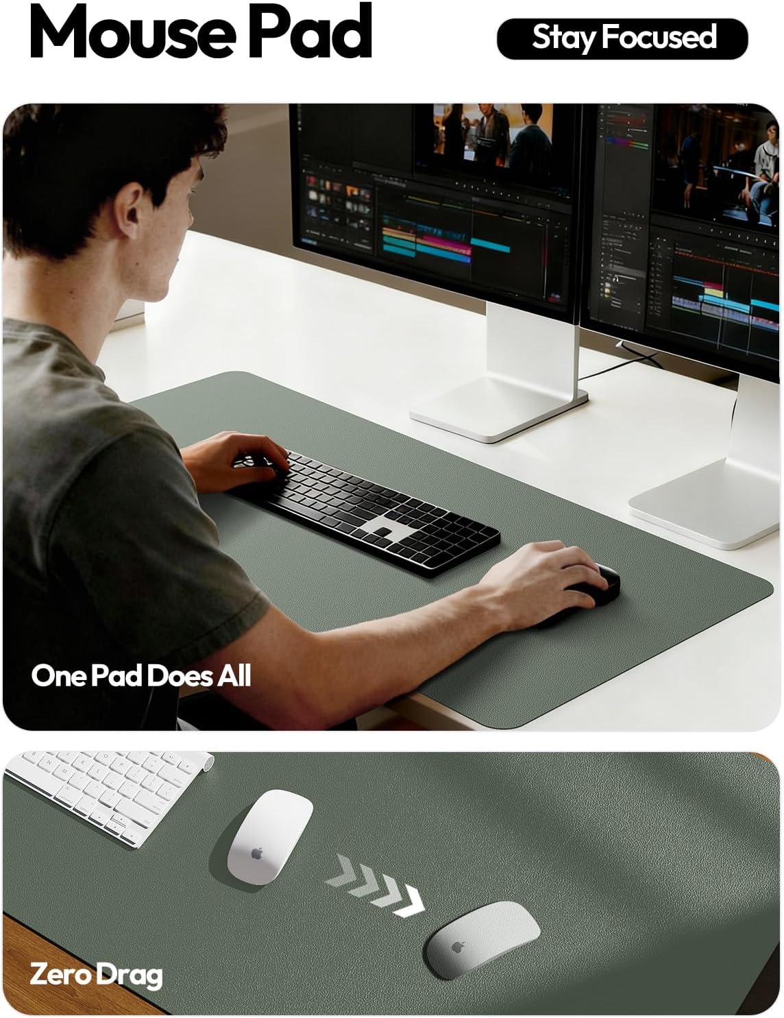 Protetor de Mesa em Couro, Gra - Leather Desk Pad avaliação e preço