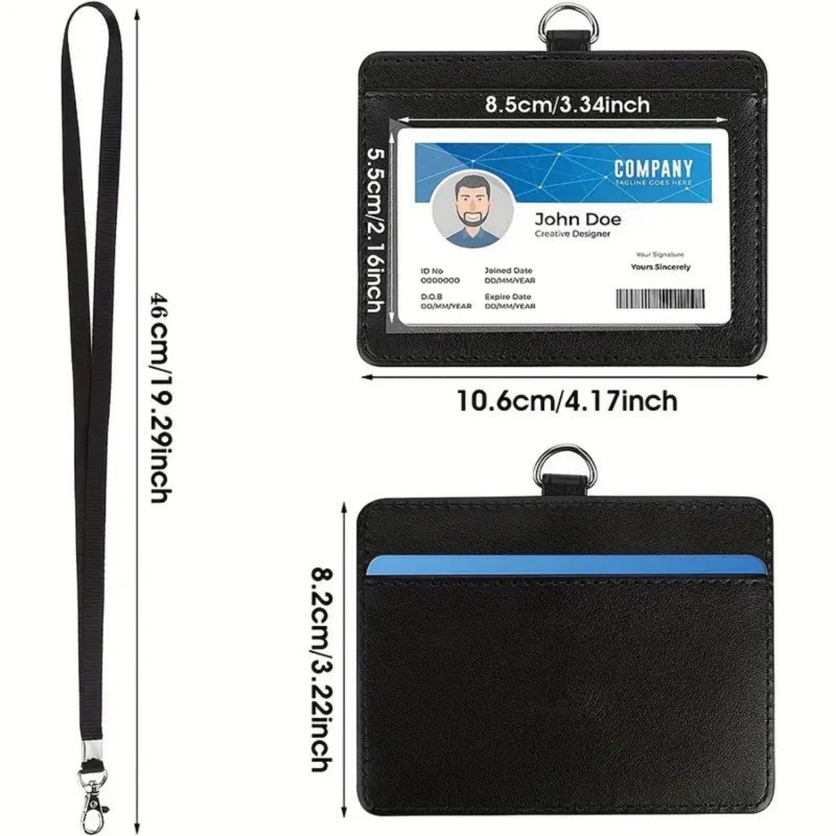 1 peça porta-crachá horizontal - Index Card Holder avaliação e preço