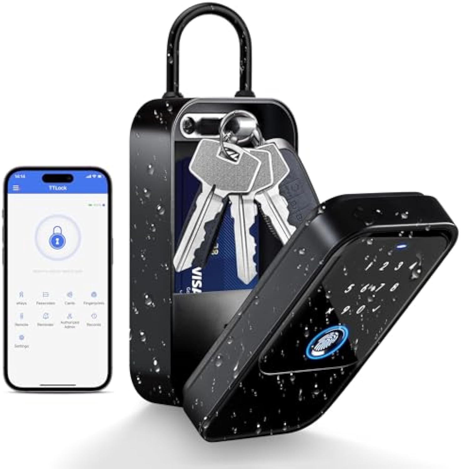 Sem fio Smart Key Lock Box, Có - Card Index Box avaliação e preço