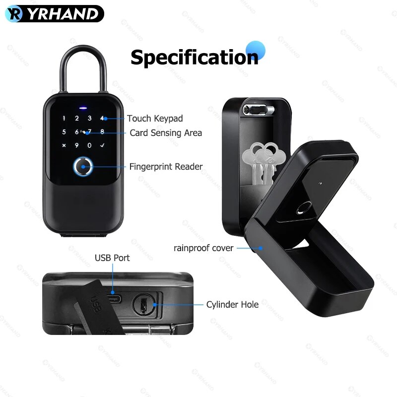 Sem fio Smart Key Lock Box, Có - Card Index Box avaliação e preço