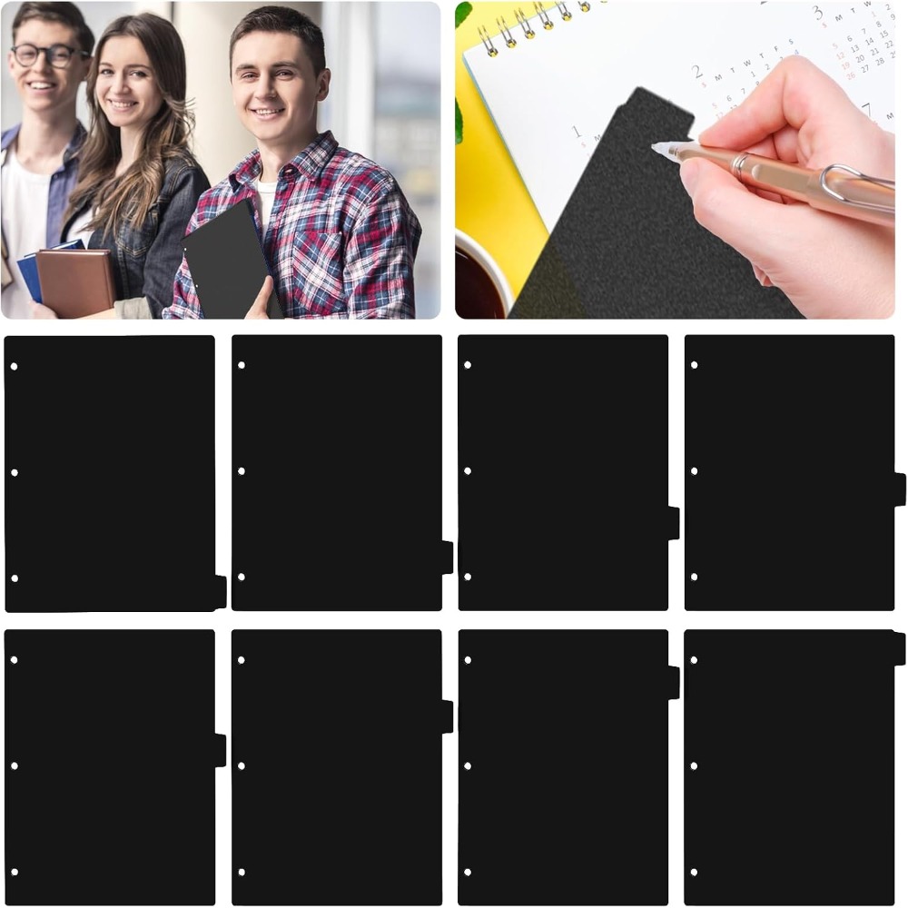8 Divisórias Pretas de Plástic - Tab Divider A4 avaliação e preço