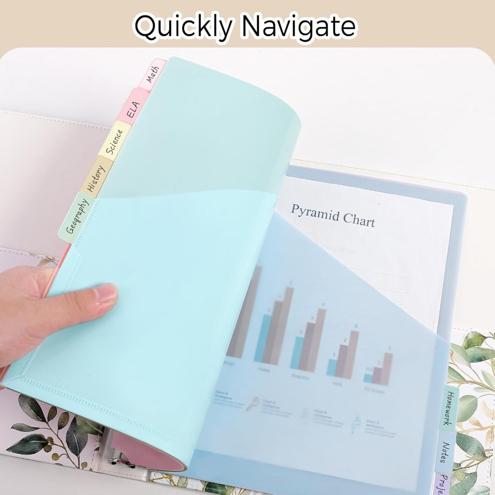 8 Divisórias A4 Pastel para Fi - Tab Divider A4 avaliação e preço