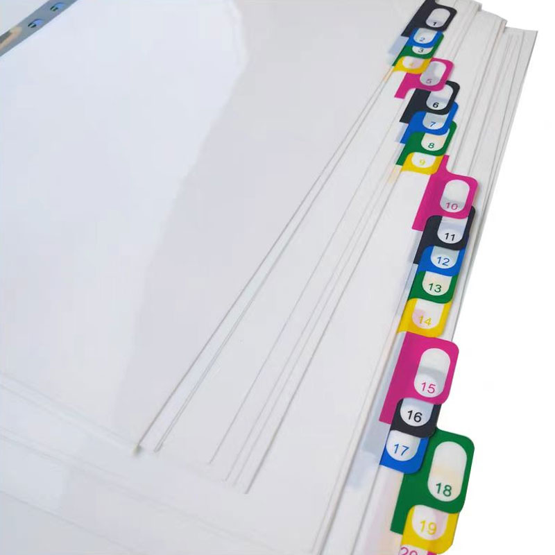 5/10/20 folhas/lote a4 divisor - Tab Divider A4 avaliação e preço