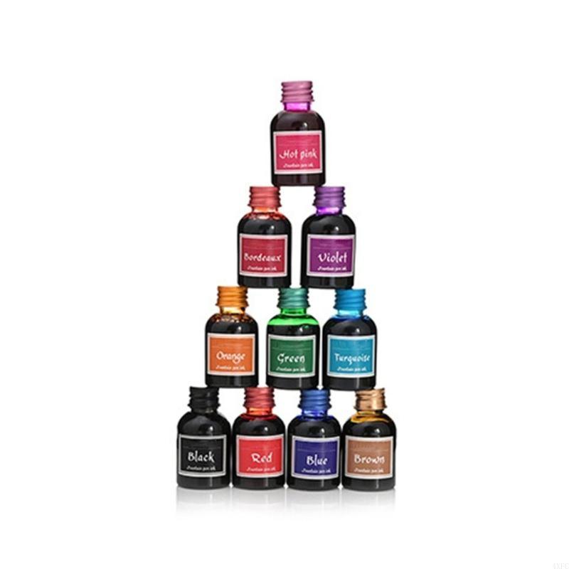 10 cores 1 garrafa de tinta de - Fountain Pen Bottled Ink avaliação e preço