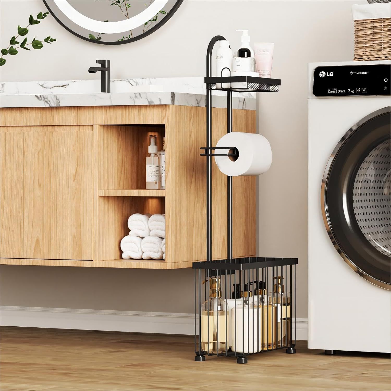 Suporte preto para papel higiê - Magazine Holder Rack avaliação e preço
