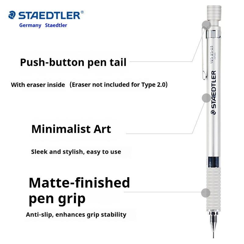 Lápis mecânico Staedtler 925 d - Mechanical Pencil 0.3 avaliação e preço
