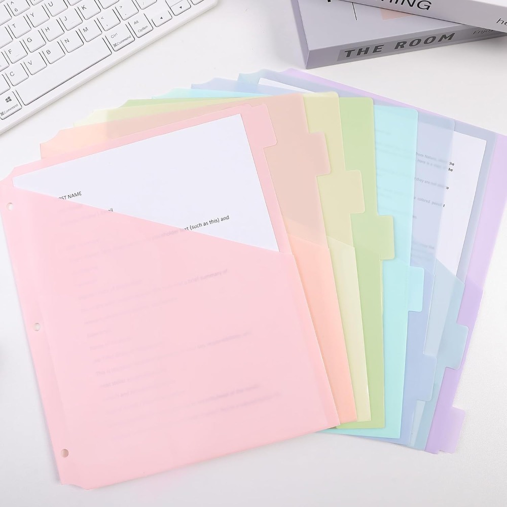 8 Divisórias Duráveis A4 Paste - Tab Divider A4 avaliação e preço