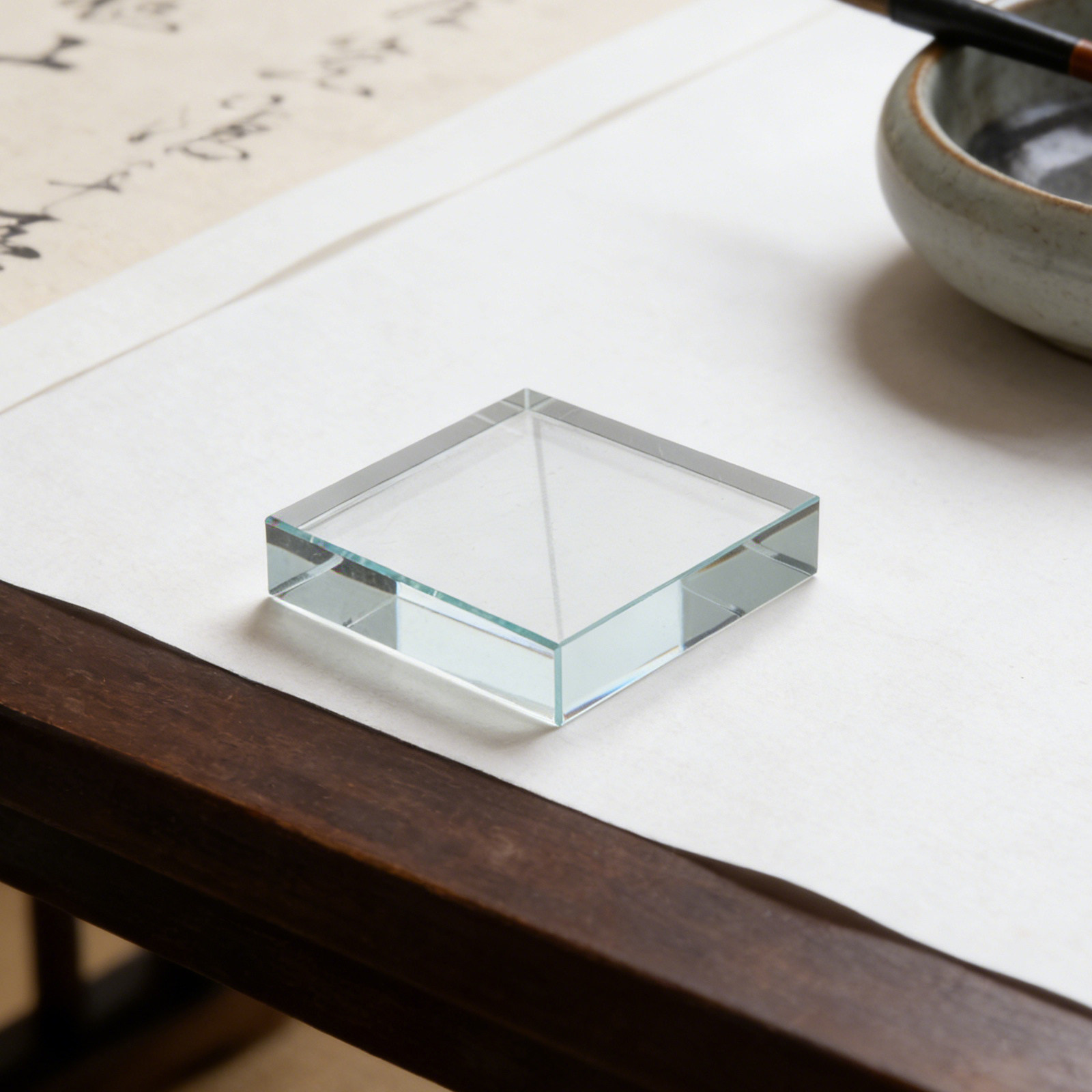 Peso de Papel Quadrado Transpa - Paper Weight Crystal avaliação e preço