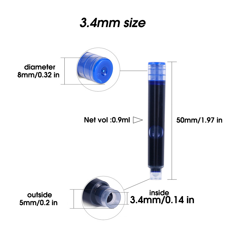 50 pçs caneta tinteiro cartuch - Fountain Pen Bottled Ink avaliação e preço