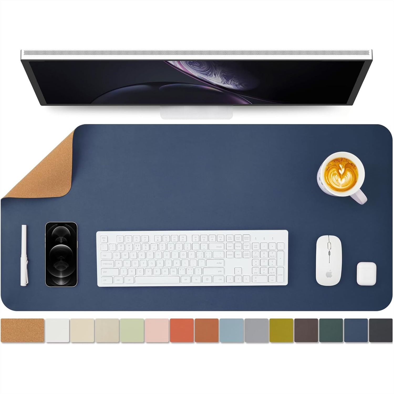 Tapete de Mesa de Cortiça Dupl - Leather Desk Pad avaliação e preço