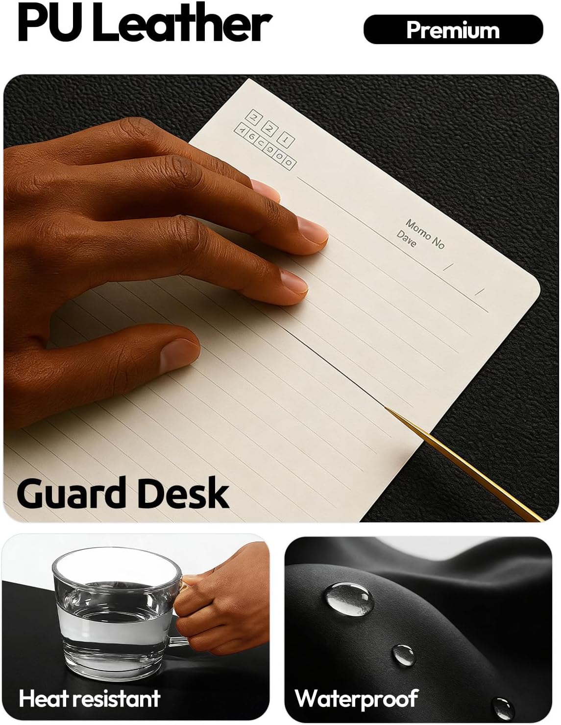 Protetor de Mesa Grande em Cou - Leather Desk Pad avaliação e preço
