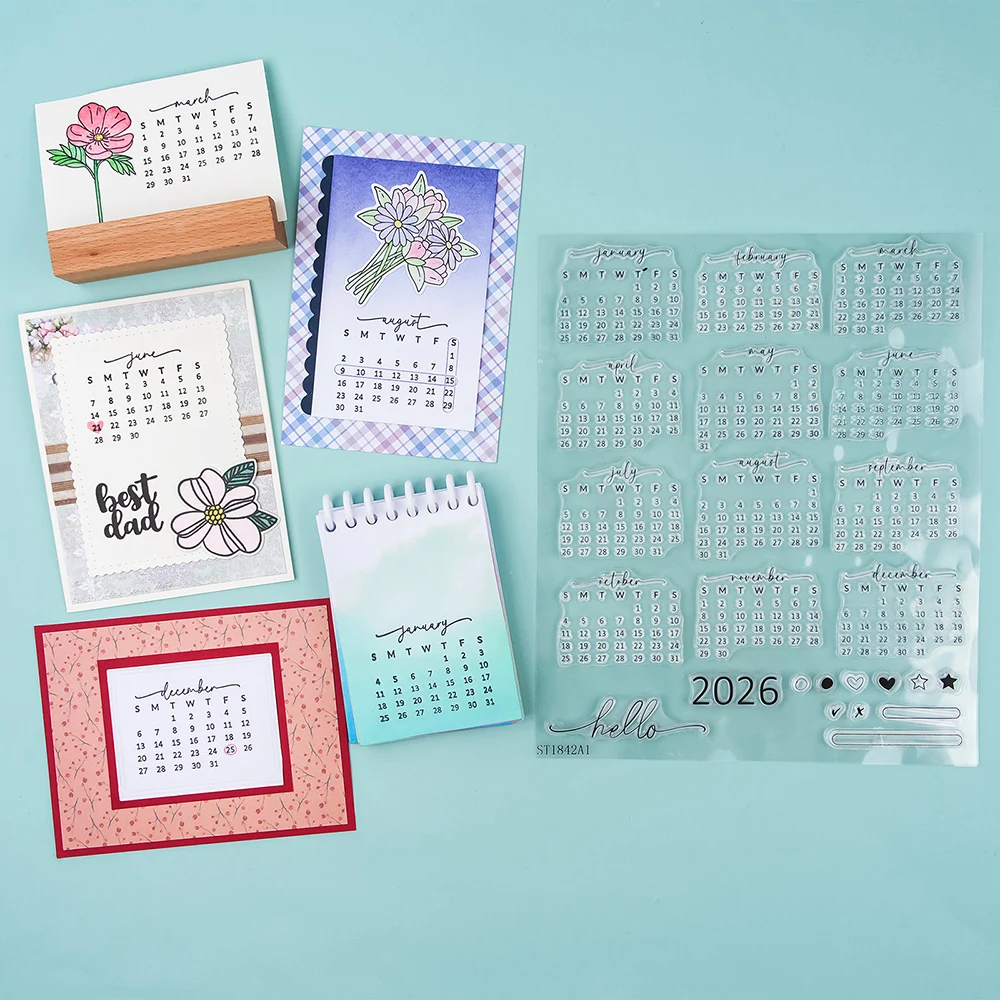 Calendário data 2026 selo clar - Rubber Date Stamp avaliação e preço