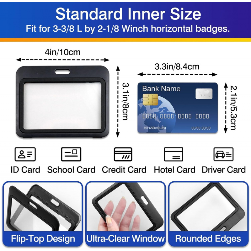 Pacote com 3 Porta-Crachás Hor - Index Card Holder avaliação e preço